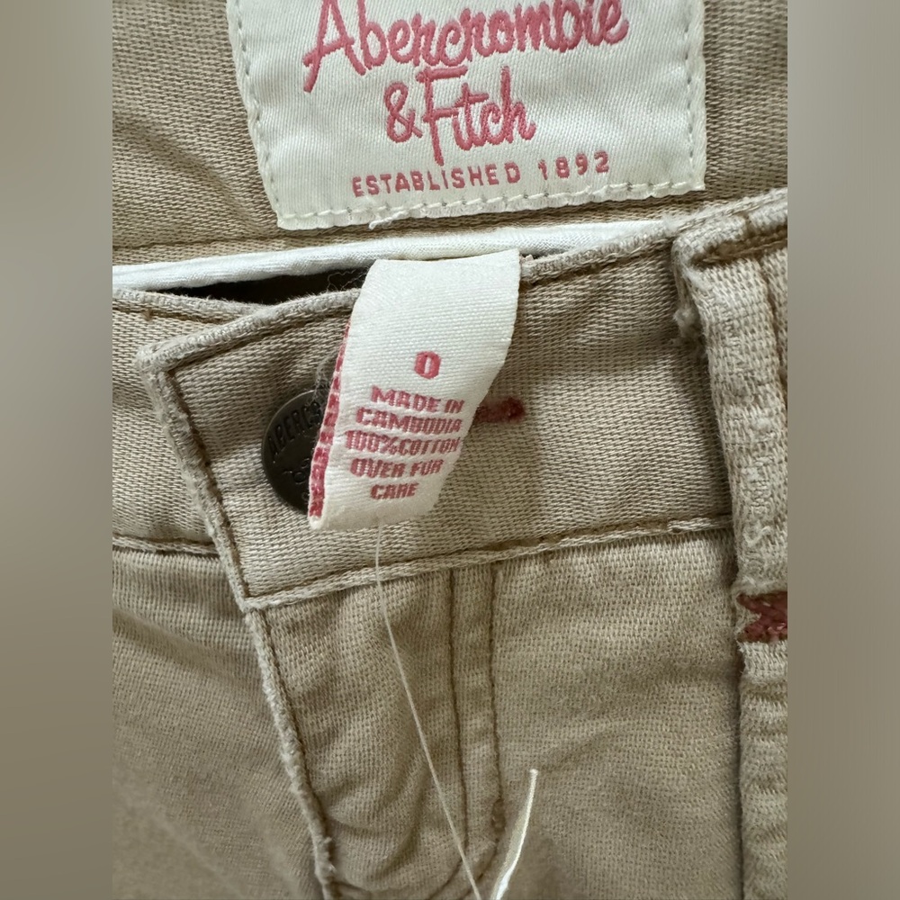 NwT Abercrombie & Fitch Womans 0 Brown Flap Pocket Flared Denim Pants Y2K - Picture 4 of 5